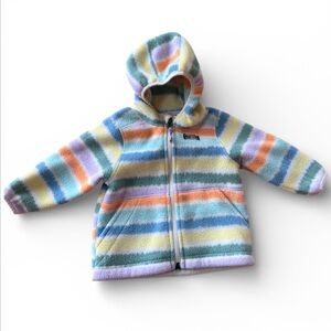 L.L. Bean Kids Striped Hoodie - Blue, Green, Orange, Purple